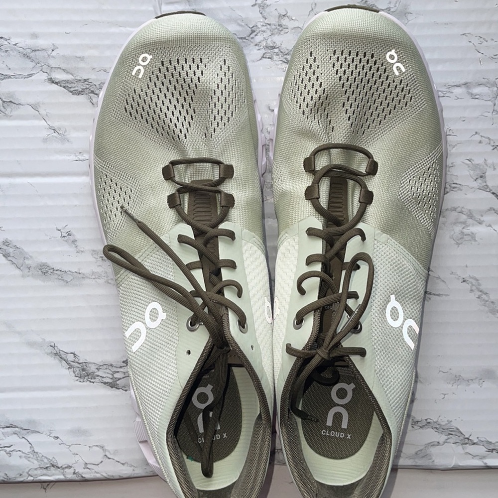ON CLOUD C ALOE WHITE AND BROWN MENS SIZE 12 LIGHTWEIGHT BUILT FOR MIXED… - Picture 7 of 11